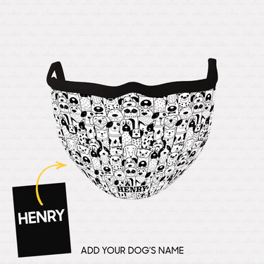 Personalized Dog Gift Idea - Dog Face 3 For Dog Lovers - Cloth Mask